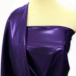 Mystique Spandex Fabric DEEP PURPLE gymnastics, skating dress, dance, cheer bows, costume , pageant swimwear