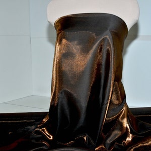LIQUID  Shimmer Satin  fabric Copper / 1 YD bridal, drapery. formal, costume, pageants, crafts ,decor