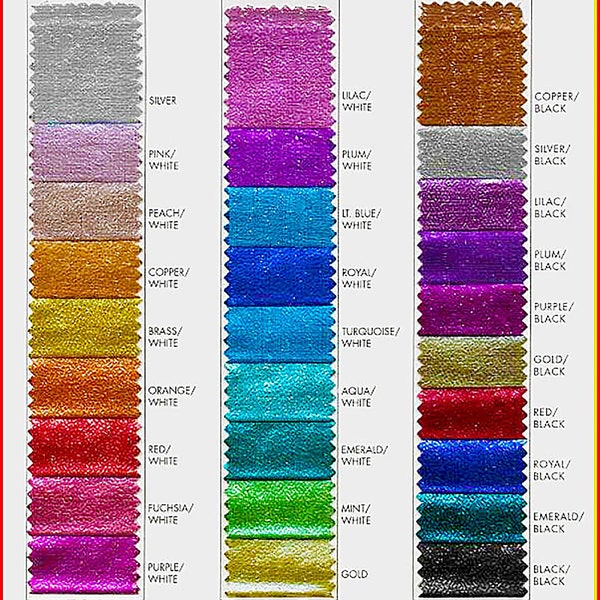 Tissue Lame fabric color chart..1 yard choice of color.. 44 inches..crafts, costume, decor, doll clothing,