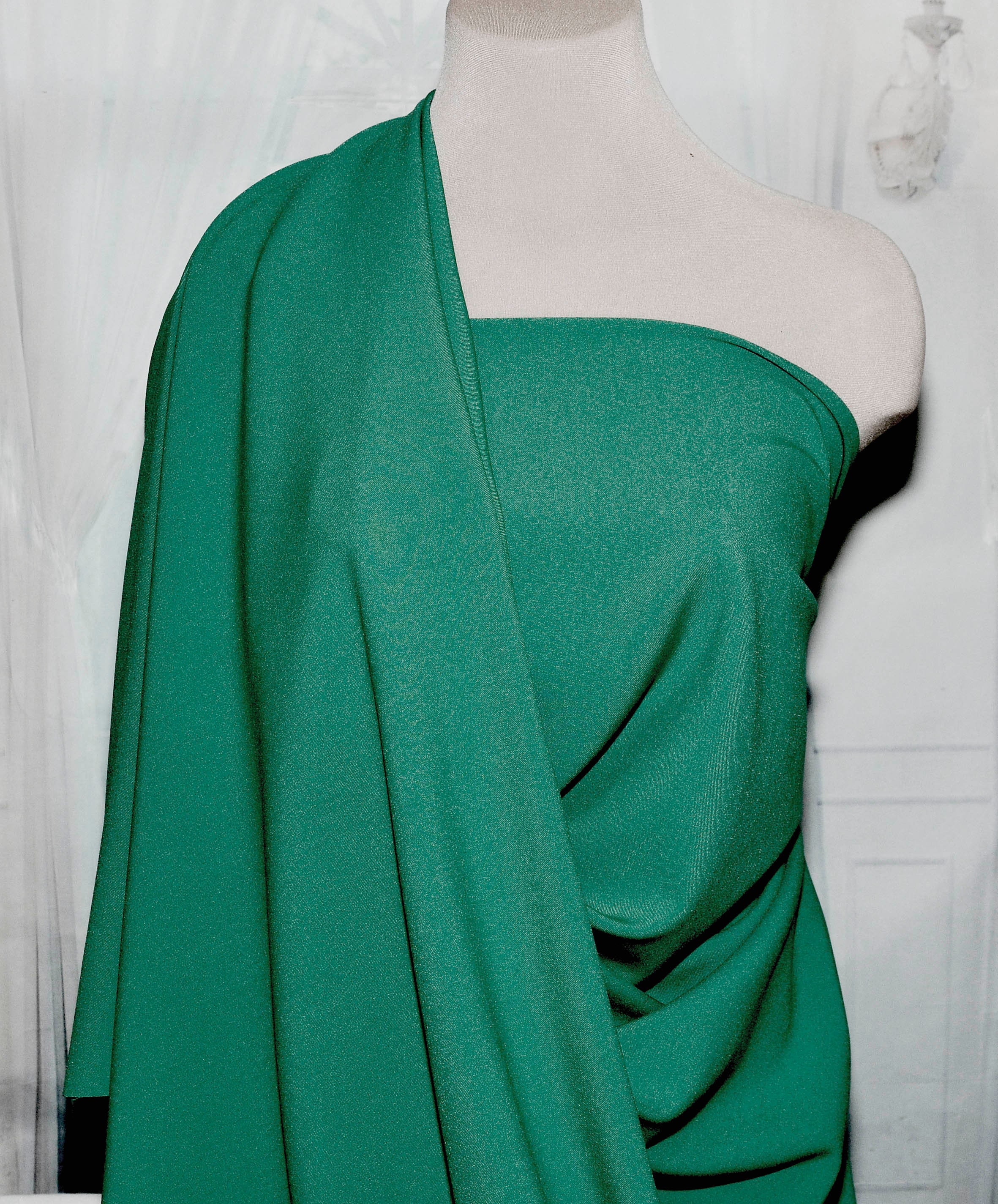 Stretch Gaberdine Fabric 1 Yard Emerald ..58 Wide | Etsy