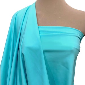 Sportek Matte Tricot  Spandex  Fabric BLUE /Turquoise/sea blue/versilia  .. 4 way stretch... dance, pageant, gymnastics, costume,BTY