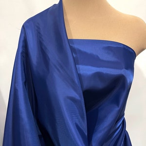 Poly Lining fabric 58 inches wide..Royal . . used for lining  jackets, skirts, dresses. vests, soft, light weight
