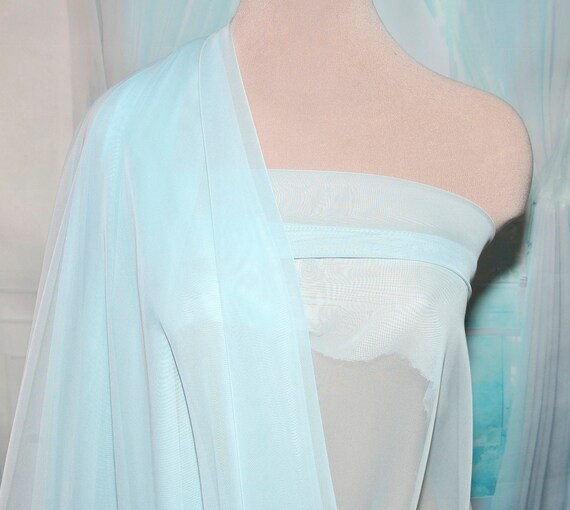 Ice Blue Chiffon Fabric 60 Wide Sold By The Yard Etsy