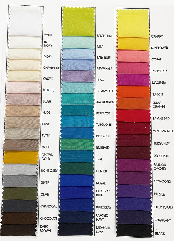 Tabla de colores de tela de forro de poliéster con elasticidad