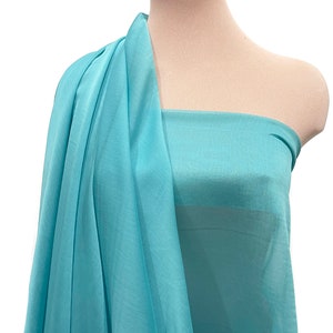 Two Tone Chiffon  TURQUOISE 3742  fabric 58&quot; wide sold by the yard..  semi sheer.. formal..pageant...bridesmaids gowns..decor..curtains