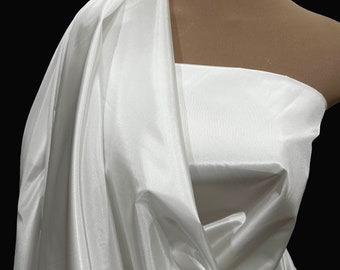 Bridal Taffeta color WHITE 58" wide.. 100% polyester..fabric.. wedding...formal..lining..crafts..home decor