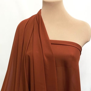 Two Tone Chiffon  RUST 351  fabric 58" wide sold by the yard.. formal..pageant...bridesmaids gowns..decor..curtains