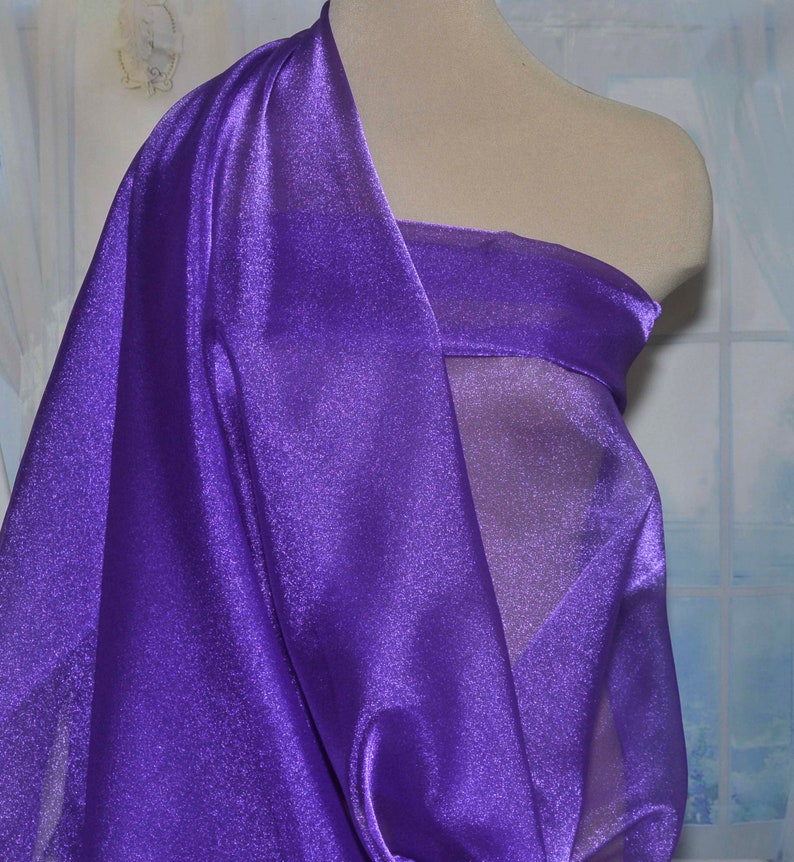 Sparkle Organza - 45-inches Wide Aubergine By the 25YD Roll