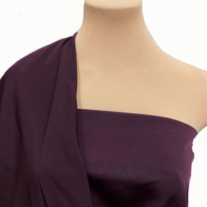 Peach Skin faille fabric PLUM  purple ... soft, drapes, blouses, dresses, formal wear, home decor, crafts .. 58 &quot; wide