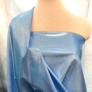 Mystique Spandex Light blue/baby blue   .. dance ..skate... gymnastics.. twirl  ..pageant   cheer bows .. posting suits BTY