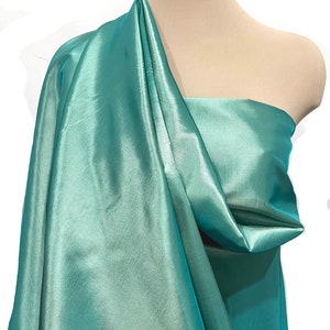 Cationic Taffeta iridescent  Fabric  60&quot; Jade 015 ..lining..dresses...wedding...formal ...home decor. pageant.. pillows, bows