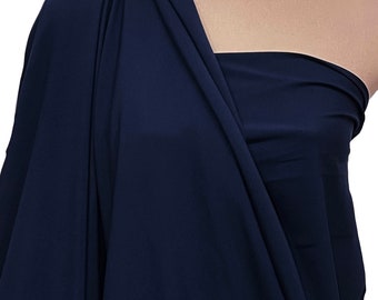Stretch Polyester Lining Fabric  Classic Navy   .. 60" ... used for lining garments, home decor, crafts, costumes Mechanical stretch