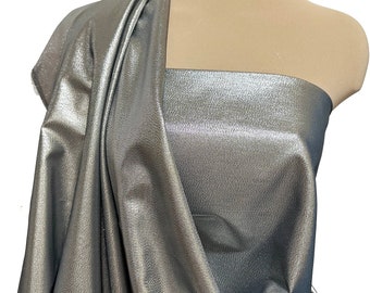 Black/silver lame fabric .. 4 yard cut  58 inches wide   good for formal wear, pageant wear, pants tops 100 %  Polyester
