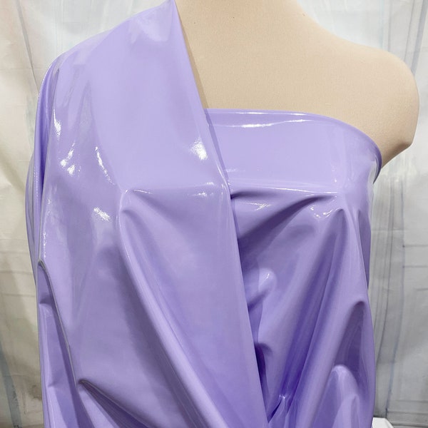 Stretch PU coated  Pleather 56  wide LILAC crafts, costumes, garments, cosplay, theater, pageant, western wear, shorts , pants club wear