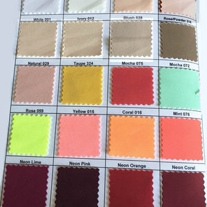 Tecido elástico Scuba Techno, 1 jarda, escolha a cor do gráfico 58" Western Wear, ternos, calças, jaquetas, vestidos