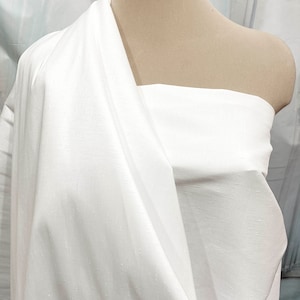 Stretch Shantung Weiß 58 &quot;verkauft lose Lagerware Hochzeit, weastern Hemden, formale, Festzug