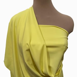 Milliskin Spandex Fabric Lemon Yellow   . 4 way stretch... dance, pageant, gymnastics, costume, formal wear.. by the yard
