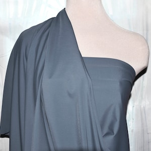 Spandex high performance tricot ..matte finish.. 4 ways stretch..SLATE BLUE .. uses leotards, gymnastics, pageant, dance, shorts