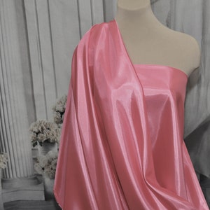 silky habutae / habatei   ROSE PINK   45" wide.   poly.. scarfs, flags, blouses, dresses, crafts, pillows, soft, flowing (reduced)