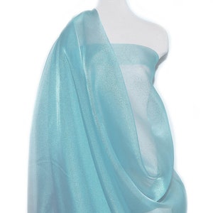 Crystal Organza / Organdy 100% polyester sheer fabric, 115/116 inches wide./PEACOCK /  by the yard  formal wear, skirts, holiday,