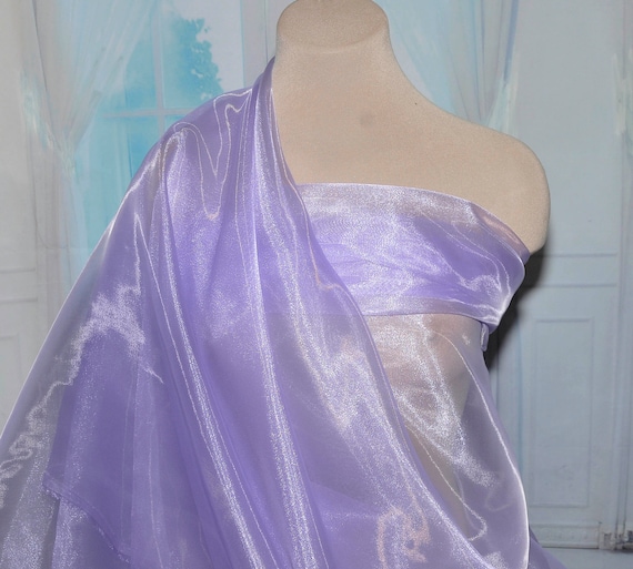 Tessuto Trasparente In Organza Voile Iridescente Olografico Lucido - Foto 12