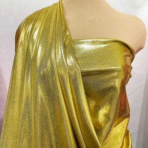 Mystique Spandex Gold /Gold ... dance ..skate... gymnastics.. twirl  ..pageant   cheer bows ..BTY.. 4 ways stretch .. cosplay