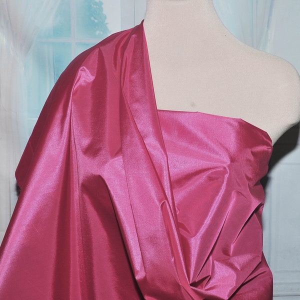 Cationic Taffeta iridescent Tissu 60" FUCHSIA 044 .. doublure.. Robes... mariage... officiel... décoration à la maison. spectacle historique.. oreillers, arcs