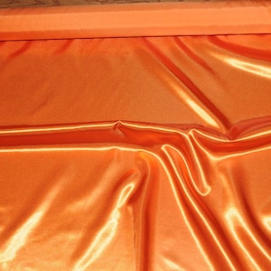 Tkanina satynowa 60 "Orange 100% poliester... ślubny, formalny, widowisko, garnitury, wystrój domu.. ślub... rzemiosło