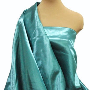 Błyszcząca tkanina satynowa 60" JADE 390. 100% poliester... ślubna, formalna, konkursowa, garnitury, wystrój domu...ślub...rękodzieło (ZNIŻKA)