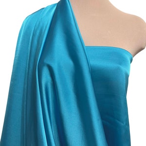 Satin chiffon Turquoise 31 Fabric   60" wide.. light weight, semi sheer dull silky chiffon.. great for formal wear, dresses, blouses, decor