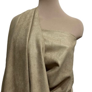 Faux Suede Fabric LATTE  100 % polyester Double faced, soft, pliable, clothing, crafts, accessories, hats, belts, vest (CLOSE OUT)