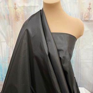Bridal Taffeta color BLACK  58&quot; wide.. 100% polyester..fabric.. wedding...formal..lining..crafts..home decor