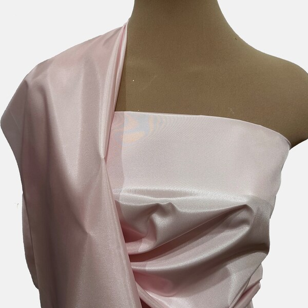 Bridal Taffeta color TEN PINK  58" wide.. 100% polyester..fabric.. wedding...formal..lining..crafts..home decor