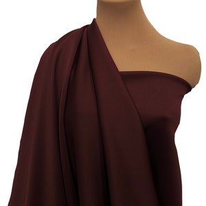 TECHNO SCUBA Fabric 4 ways stretch,  1 yard BURGUNDY   58&quot;  Western Wear, suits, pants,  dresses, cheer bows,
