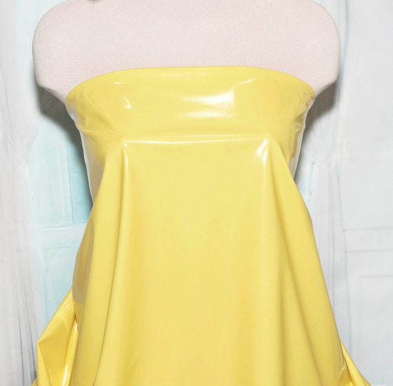 yellow vinyl dress