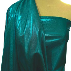 Mystique Spandex verde acqua/blu elasticizzato in 4 modi... danza... pattinaggio... ginnastica... volteggio... fiocchi da cheerleader per concorsi... tute da esibizione BTY