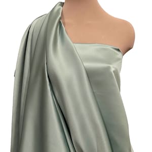 Duchess satin Fabric 60 inches wide.. SAGE  polyester .. bridal, formal, pageant, suits , home decor..wedding...crafts