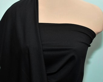 Swimwear stretch Lining Fabric  58" BLACK ... used for lining swimwear, dresses, light weight items .