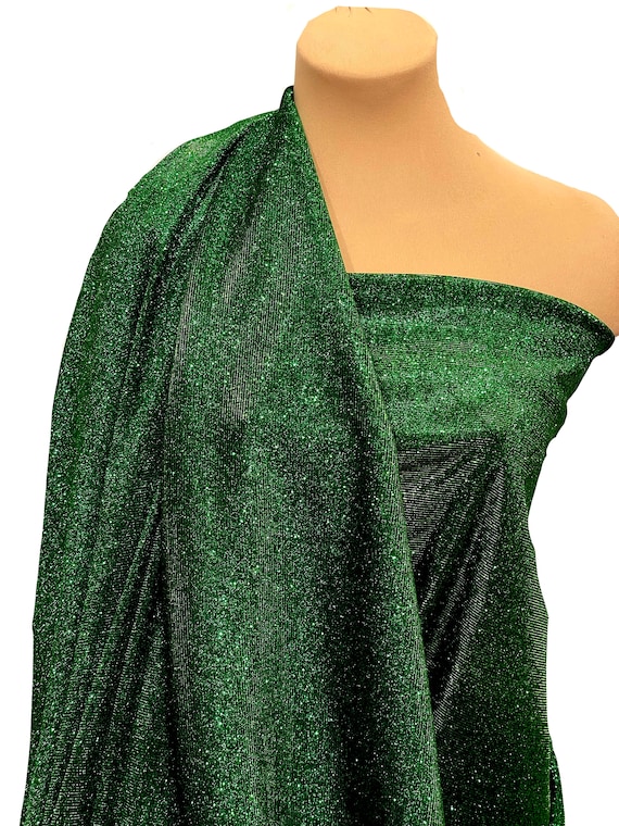 Lurex HUNTER 100% respaldo Peso ligero,  brillaba en verde Ropa de vacaciones, formal, baile de 