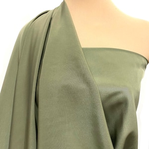 Peach Skin faille fabric Sage green  .. soft, drapes, blouses, dresses, formal wear, home decor, crafts .. 58 &quot; wide