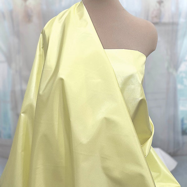 Bridal Taffeta color MAIZE YELLOW   58" wide.. 100% polyester..fabric.. wedding...formal..lining..crafts..home decor