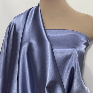 Stretch Satin matte Periwinkle  fabric 58&quot; wide...bridal, lingerie , home decor, pajama&#39;s, sleep wear, formal wear