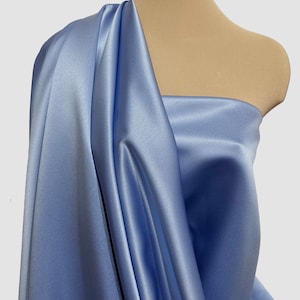 Duchess satin Fabric 60&quot; wide  PERIWINKLE   formal dress, bridal, formal, pageant, suits , home decor, capes, pillows
