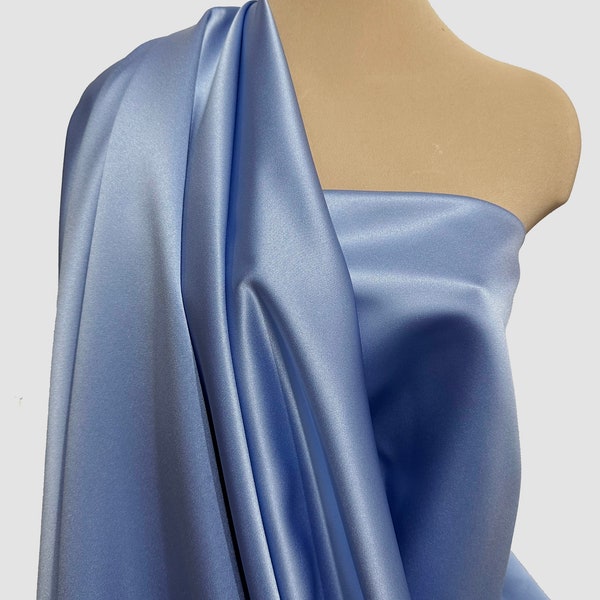 Duchess satin Fabric 60" wide  PERIWINKLE   formal dress, bridal, formal, pageant, suits , home decor, capes, pillows