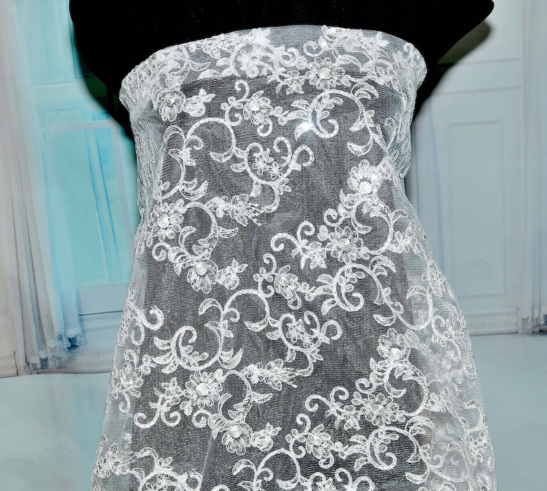 STRETCH LACE FABRIC ROYAL BLUE 58//60/" BY THE YARD //PAGEANT FORMAL DRESS