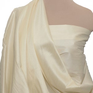 Dupioni  Silky Shantung Polyester Fabric Ivory.. wedding .crafts .suits .dresses..home decor, curtains ,, pillows, pants