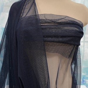English Netting fabric.. 54 wide   100% poly...NAVY . sold by the yard.. wedding dress, formal wear, home decor