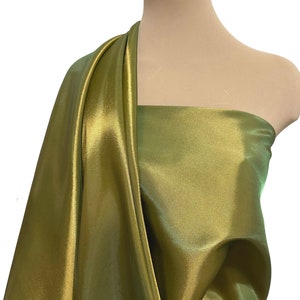 Cationic Taffeta iridescent Fabric  60&quot; LIME GREEN 027  lining..dresses...wedding...formal ...home decor. pageant.. pillows, bows