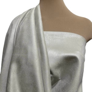 Faux Suede Fabric Silver  ,100 % polyester Double faced, soft, pliable, clothing, crafts, accessories, hats, belts, vest, jackets, (REDUCED)