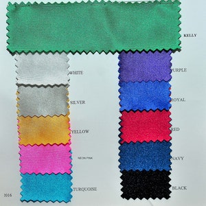 SUPERSTRETCH Jumbostof .. kleurenkaart.. kleurkeuze uit de kaart.. 4 manieren rekbaar.. lijfjes, maillots, 45 inch breed